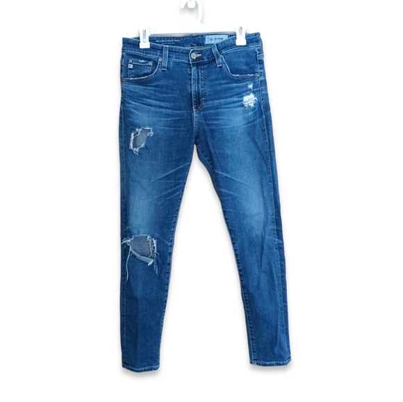 ADRIANO GOLDSCHMIED Womens Navy Skinny Jeans